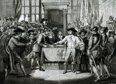 Oliver Cromwell (1599-1658) scioglie il Lungo Parlamento nel 1653 da English School